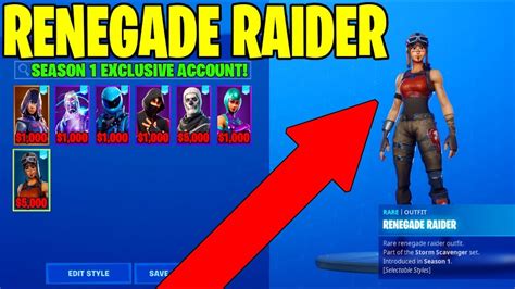 Price 5. . Renegade raider account for 10